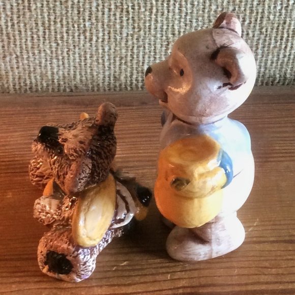 Honey Bear Bumble Bee Figurines, Handcrafted, Artist Signed - Picture 5 of 6